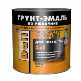 Эмаль 3в1 п/ржавчине DALI  белая 0,75л
