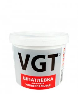 Шпатлевка акриловая универсальная "VGT", 7,5 кг