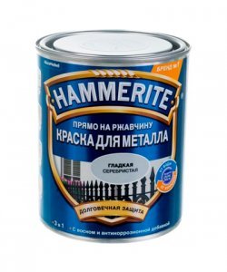 Эмаль HAMMERITE 0,75л (Гладкая) Серебристая