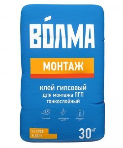 Клей гипсовый монтажный "ВОЛМА-Монтаж", 30 кг