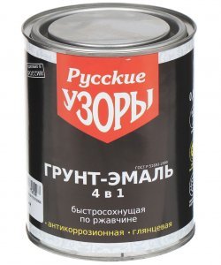 Эмаль 4 в1 п/ржавчине Русские узоры черный 0,8кг