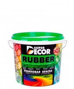 Краска резиновая SUPER DECOR (Зеленый ондулин) 6 кг