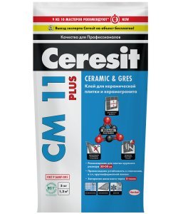 Клей для плитки "Ceresit CM 11 Plus", 5 кг