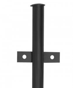 Столб металлический для забора d51 мм с планками (3 м)