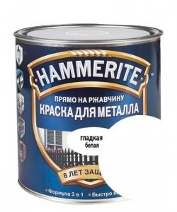 Эмаль HAMMERITE 0,75л (Гладкая) Белая