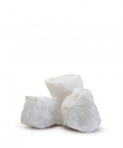 Камень д/сауны Кварцит белый,колотый 20кг (коробка)